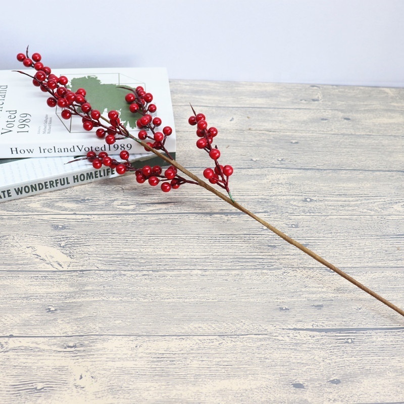 High quality flowers 85 red bean twigs artificial berry branches