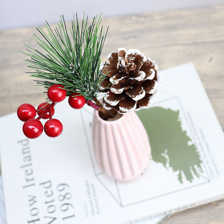 hot sell  high quality 18cm artificial pine branches for christmas decoration