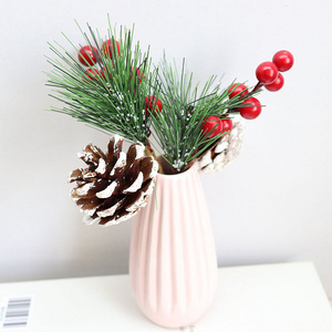 hot sell  high quality 18cm artificial pine branches for christmas decoration