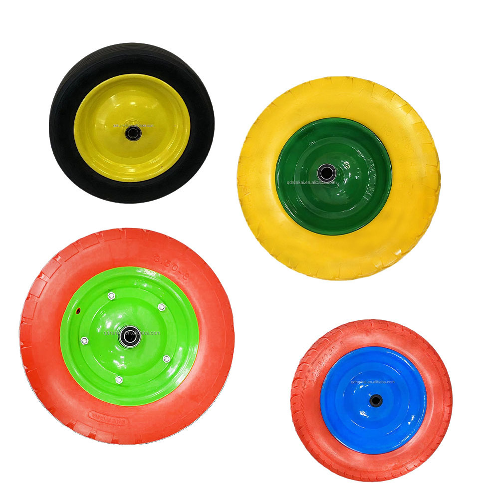 Wheelbarrow Wagon Cart Replacement Wheel Puncture Proof Tyre Wheel Wheelbarrow Wheel 4.00-8 for Poland