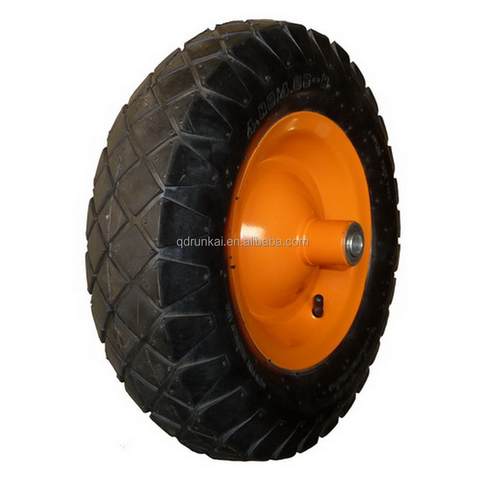 Wheelbarrow Wagon Cart Replacement Wheel Puncture Proof Tyre Wheel Wheelbarrow Wheel 4.00-8 for Poland