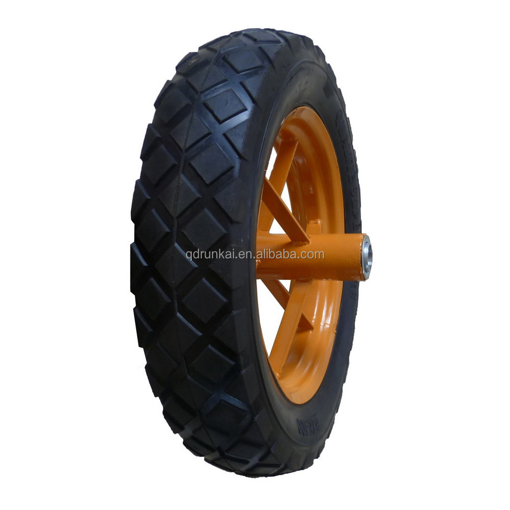 Wheelbarrows pneumatic rubber Flat Free pu foam wheel hand truck wheel hand trolley wheelbarrow wheel