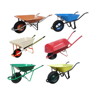 WB6405 Industrial Heavy Duty Function Wheelbarrow Solid Rubber Wheels Large Capacity Wheelbarrow