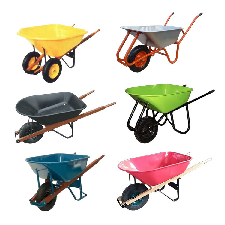 WB6211 High Quality Multifunction Industrial  Wheelbarrow Metal Tray Wheelbarrow For Construction