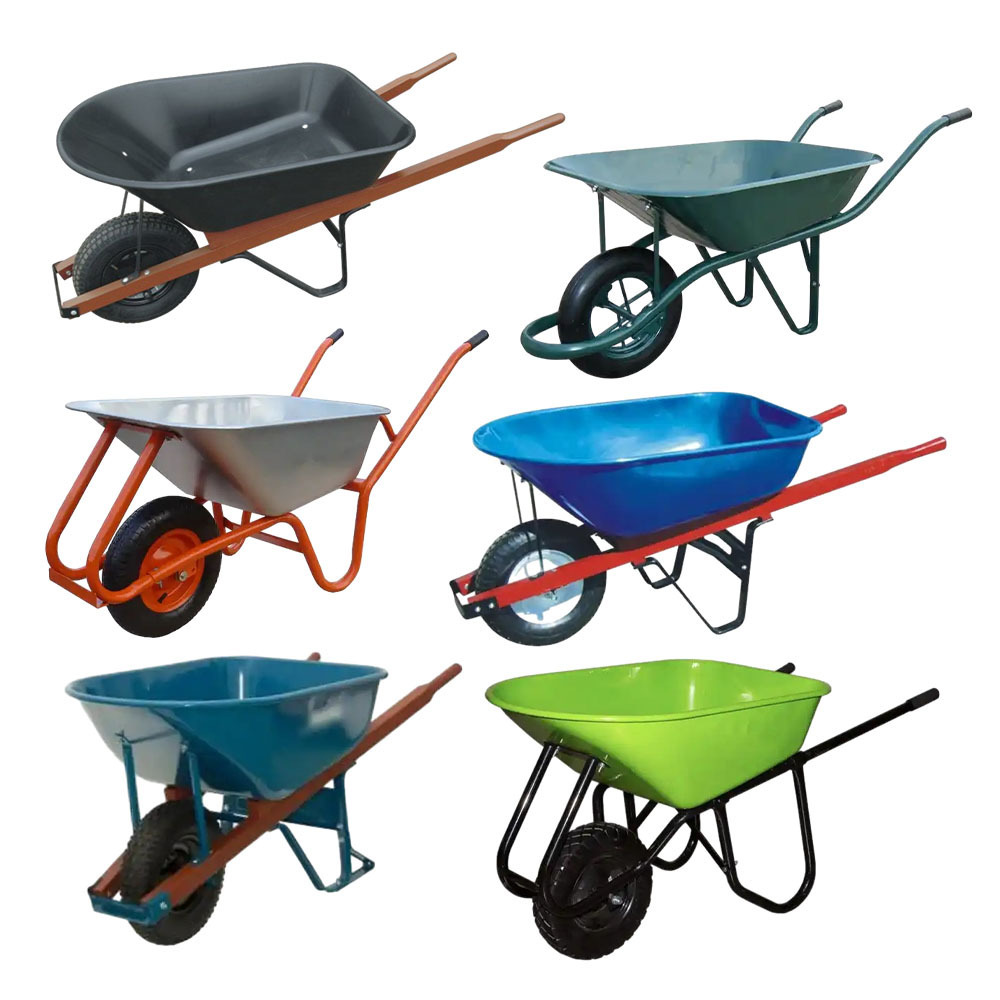 Wheelbarrows Garden Tools Wheel Barrow Load Capacity 200kg Wheelbarrow Wb5206 for Civil Construction Tools