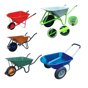 WB3800 13"x3" Wheel Full Welding Commercial Wheelbarrow Price Thickened Tray Heavy Duty Wheelbarrows For Sale