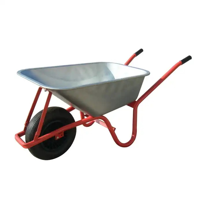 WB6414T Australian 5 Cu Ft Wheel Barrow Concrete Metal Wheelbarrow Large Garden Stable Yard Wheelbarrow