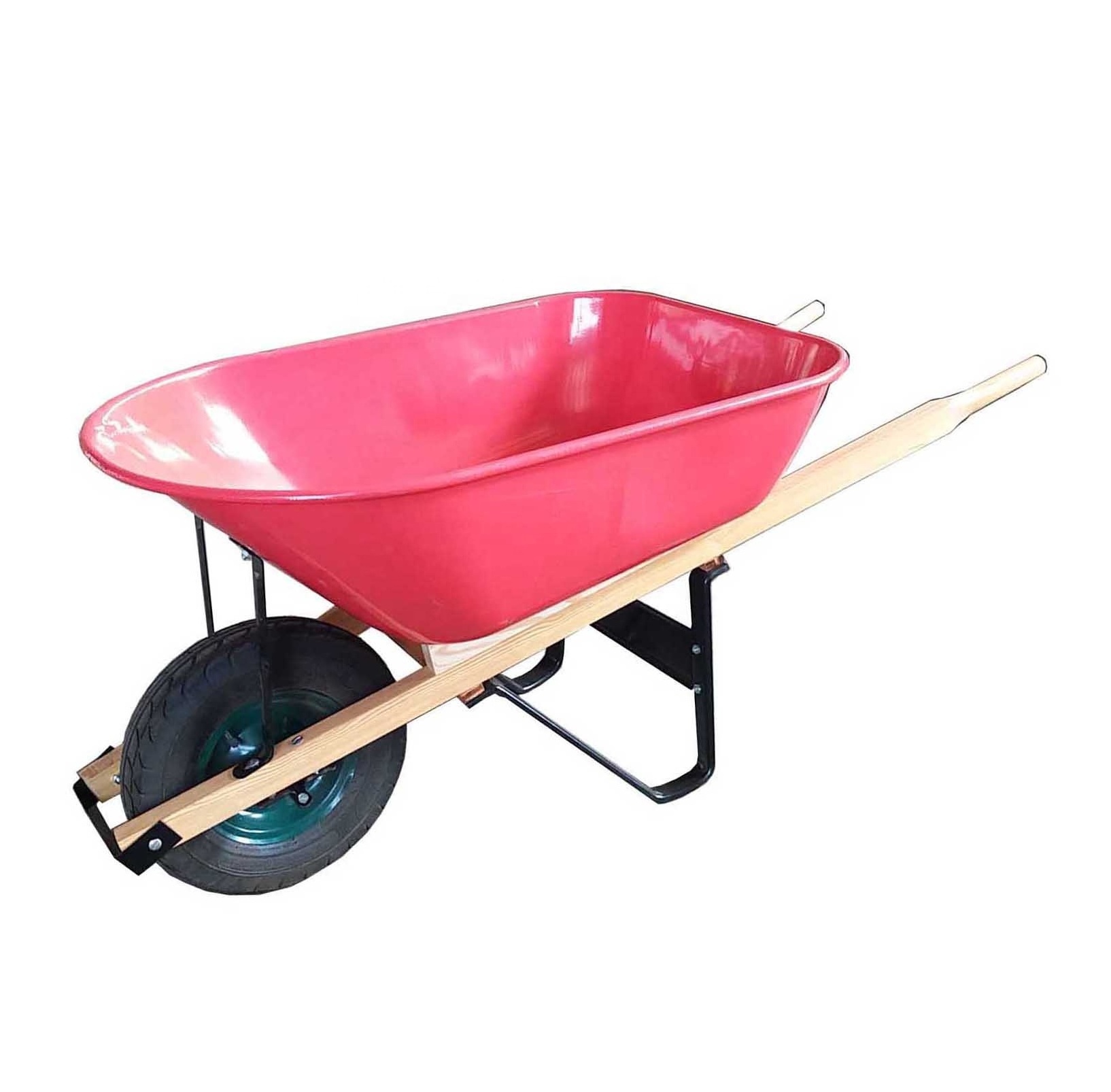 WB8603 Large Capacity Garden 4.00-8 Two Wheeled Heavy Deadweight Wheelbarrow With Axles Steel Spindle