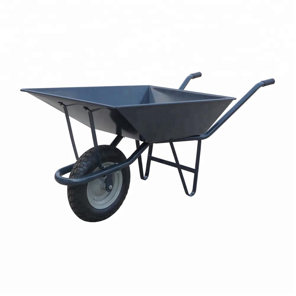 WB2010 Thickened Tray 160kg Wheelbarrow Muck Truck Wheelbarrow 80L Wheelbarrows for Garden Farm Agriculture