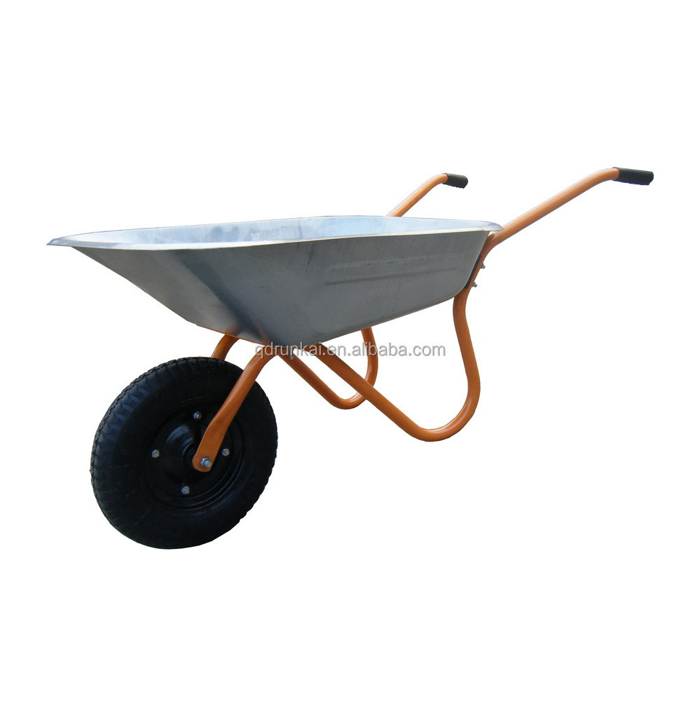 WB6204 Small Concrete Construction Wheelbarrow Standard Oem Flat Free Lawn Cart Yard Cart Garden Cart