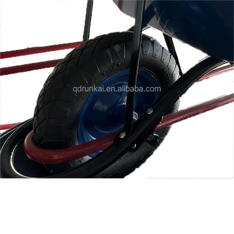 South America WB7400RS 180kg 90L 4.00-8 Air Wheel Barrow Gardening Landscaping Construction Wheelbarrows