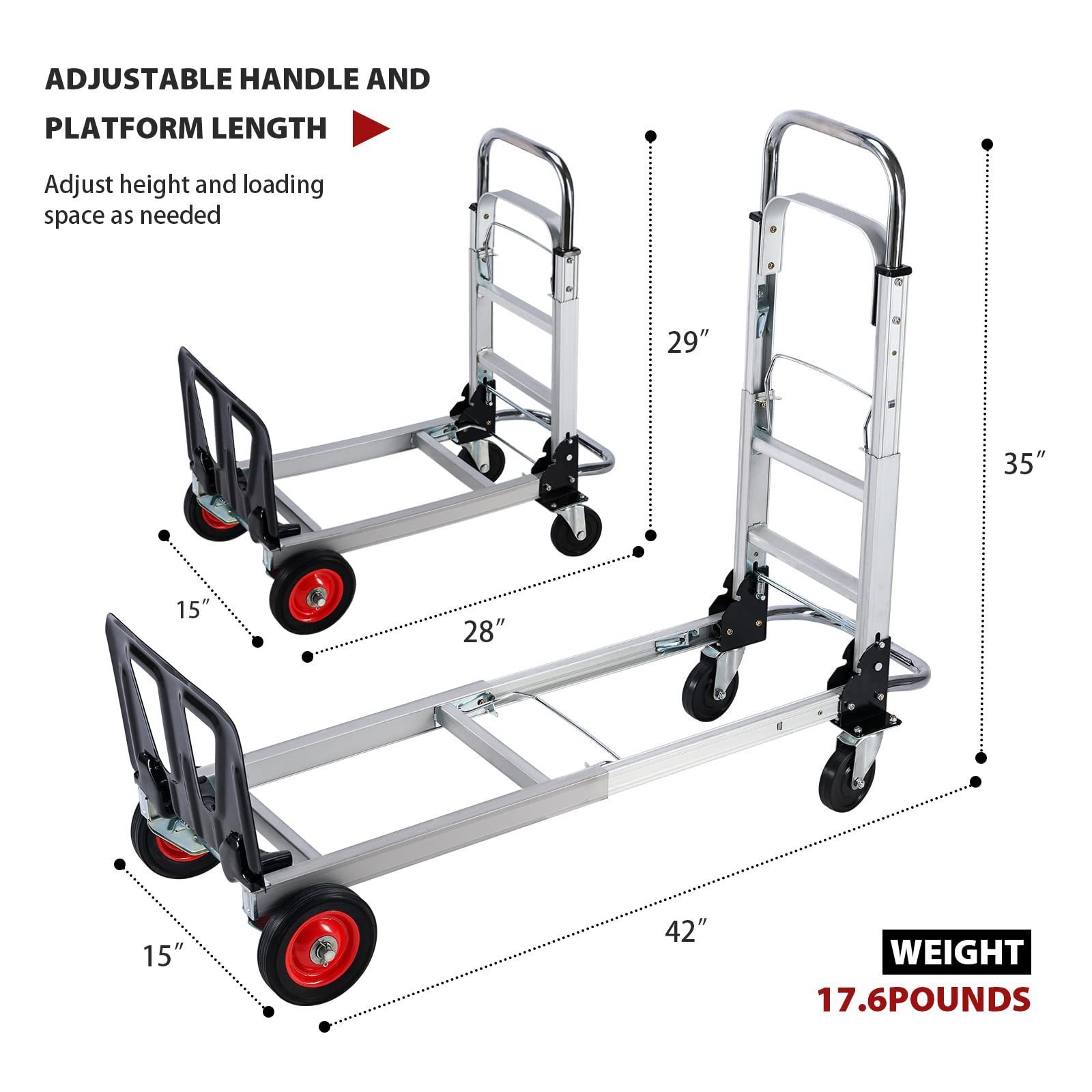 China Portable Dolly Cart Stair Climber Folding Manual Handtruck 4 In 1 Steel Heavy Duty Hand Trucks Cart