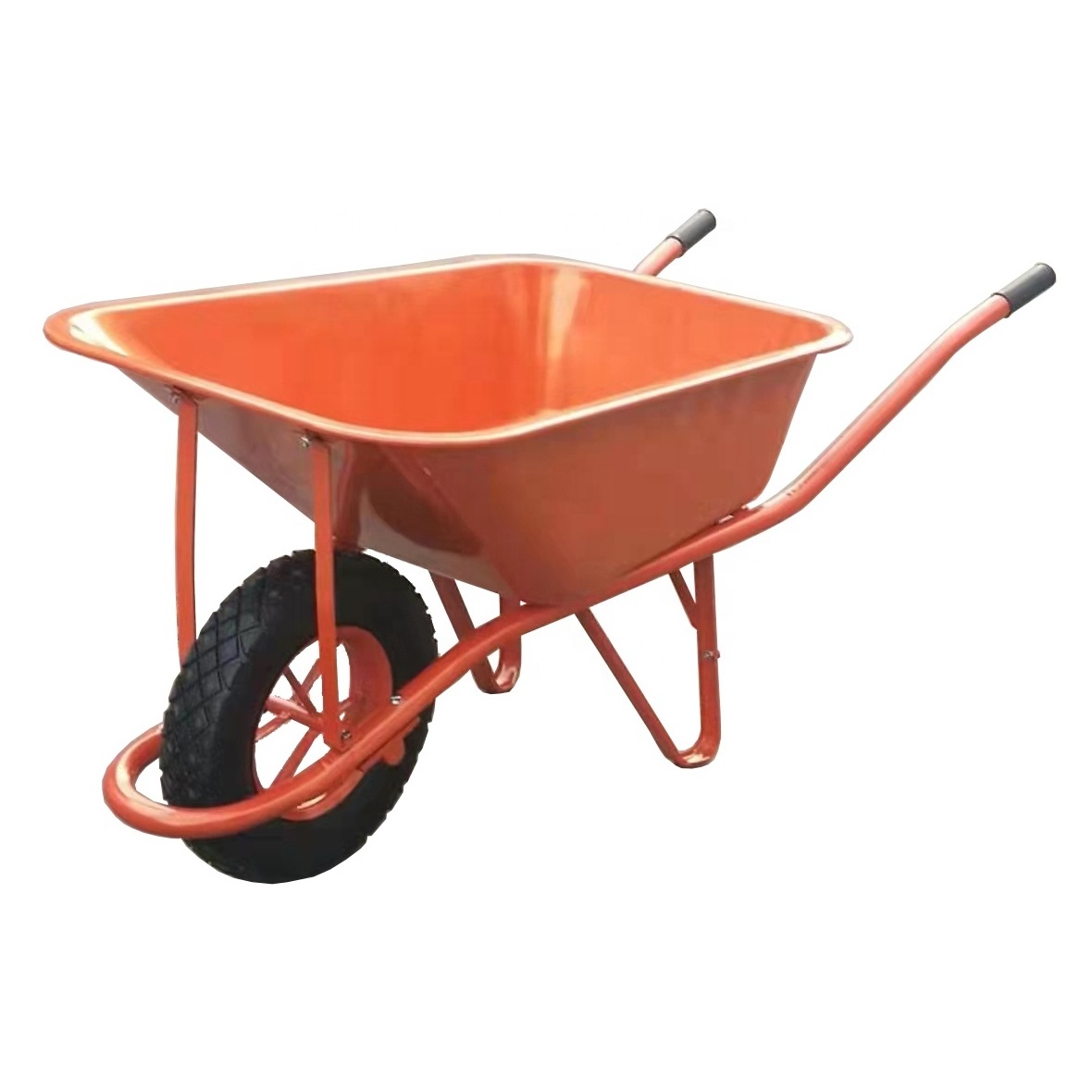 WB6400 65l 5cbf Full welding Building Material Greenhouse Flower Wheelbarrow For Gardening Construction