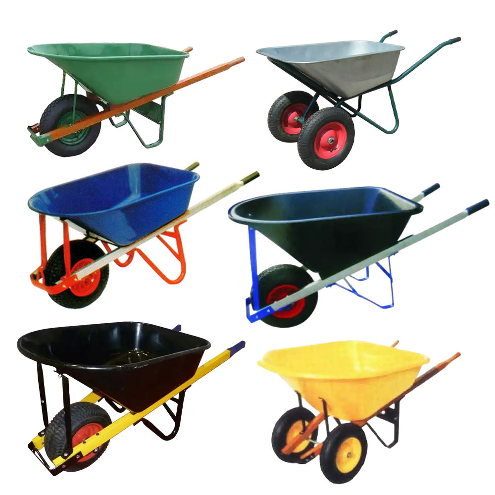 Cheap Wheelbarrow WB7200M 150kg 75l 3.25-8 Heavy Duty Wheelbarrow Steel Carts Commercial Wheelbarrows