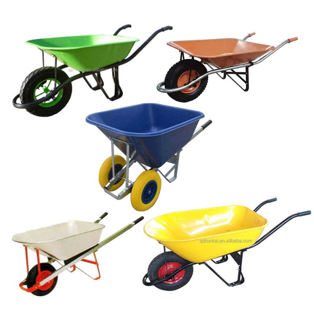 WB6211 4.00-6 Two Wheel 65l 80kg 5cbf Air Wheelbarrow Tyre Air Filled Rubber Wagon Wheelbarrow Wheels