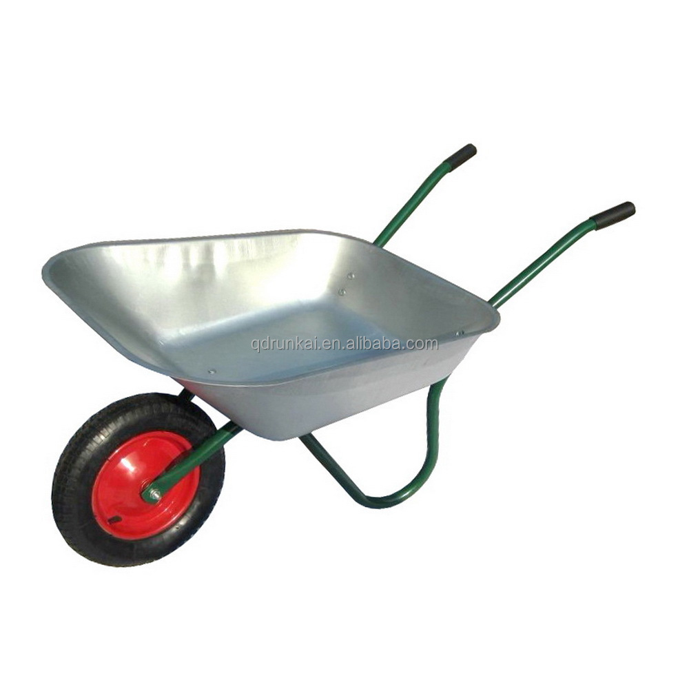 WB6204 Small Concrete Construction Wheelbarrow Standard Oem Flat Free Lawn Cart Yard Cart Garden Cart