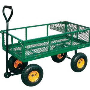 Tc1840 Linkage Steering Garden Mesh Cart Folding-wagon wheel barrow stainless steel Tools Large Garden Cart