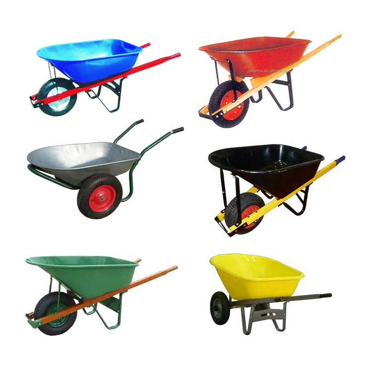 WB6211 High Quality Multifunction Industrial  Wheelbarrow Metal Tray Wheelbarrow For Construction