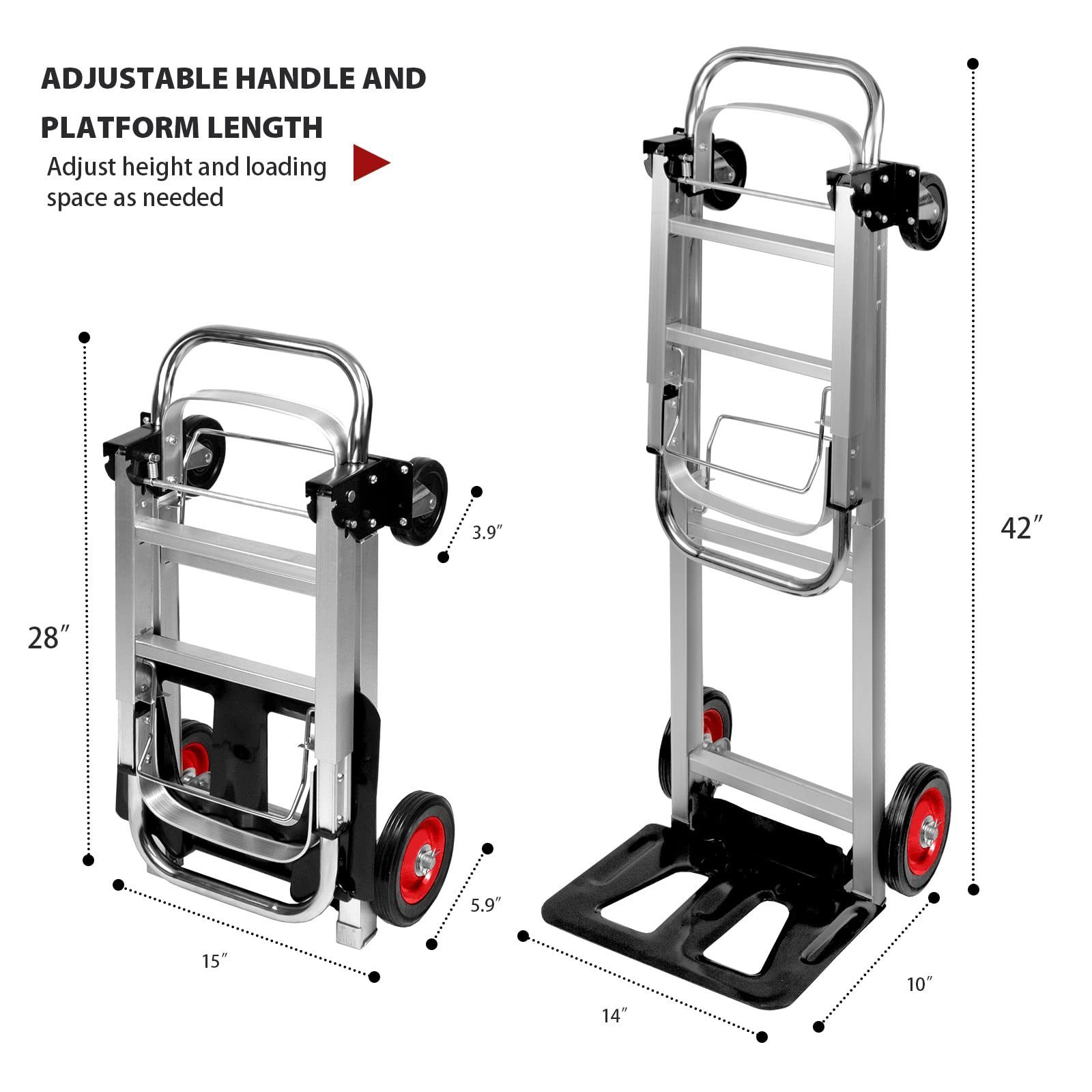 China Portable Dolly Cart Stair Climber Folding Manual Handtruck 4 In 1 Steel Heavy Duty Hand Trucks Cart