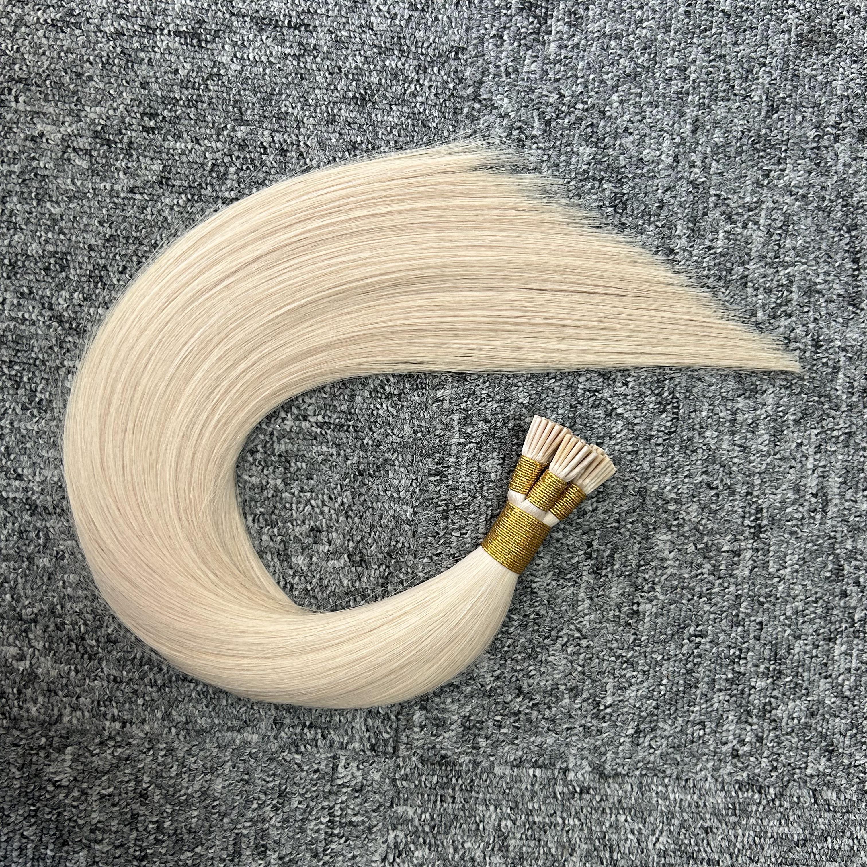 Raw Keratin Itip Extension Hair 100% Raw Natural Hair Extension Human Double Drawn European I Tip Hair Extensions Wholesale