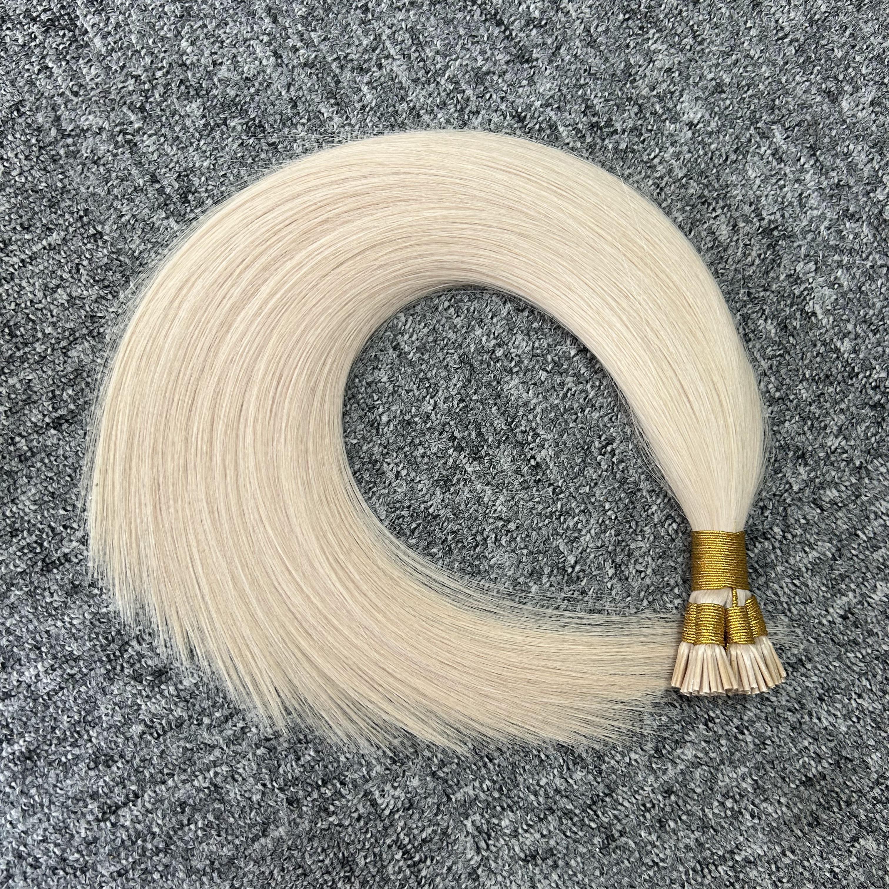 Raw Keratin Itip Extension Hair 100% Raw Natural Hair Extension Human Double Drawn European I Tip Hair Extensions Wholesale