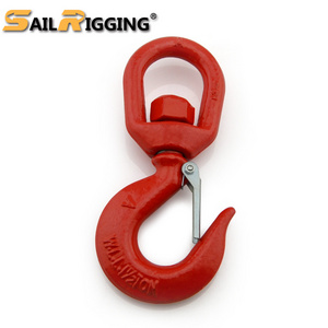 Heavy Industry Yellow Sprayed Lifting Swivel hook Large crane hook