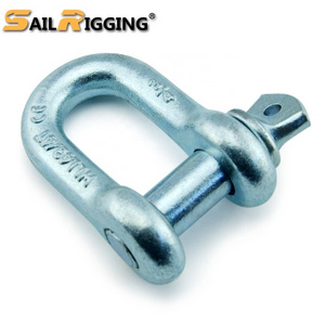 G210 US Type Screw Pin lifting 3/4 D-ring Shackle Carbon Steel Forged Anchor Chain Marine Dee Shackle  d 210 Shackle