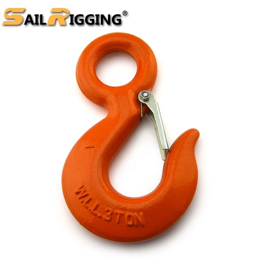 china hook hardware forge cargo lifting hooks safety latch for crane hook