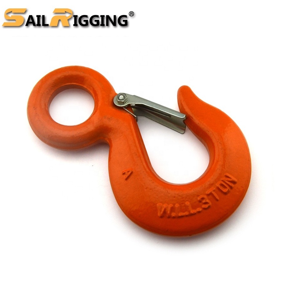 china hook hardware forge cargo lifting hooks safety latch for crane hook