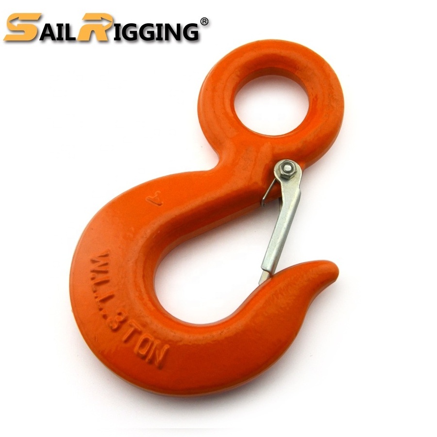 china hook hardware forge cargo lifting hooks safety latch for crane hook