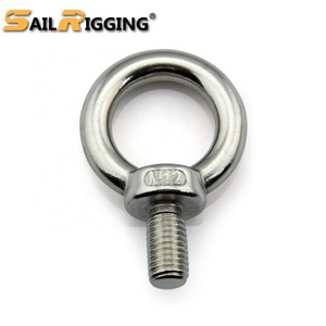 Din580 M3 Forged Lifting Rigging Eye Bolt Anchor 316 304 Stainless Steel