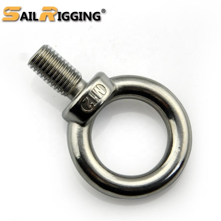 Din580 M3 Forged Lifting Rigging Eye Bolt Anchor 316 304 Stainless Steel