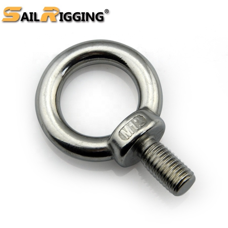 Din580 M3 Forged Lifting Rigging Eye Bolt Anchor 316 304 Stainless Steel