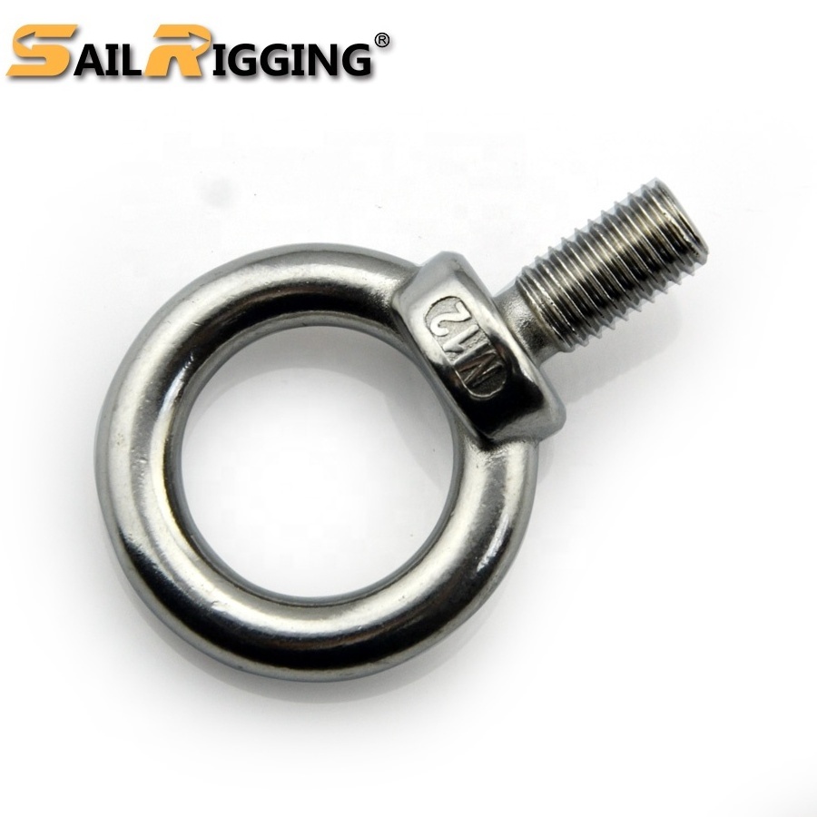 Din580 M3 Forged Lifting Rigging Eye Bolt Anchor 316 304 Stainless Steel