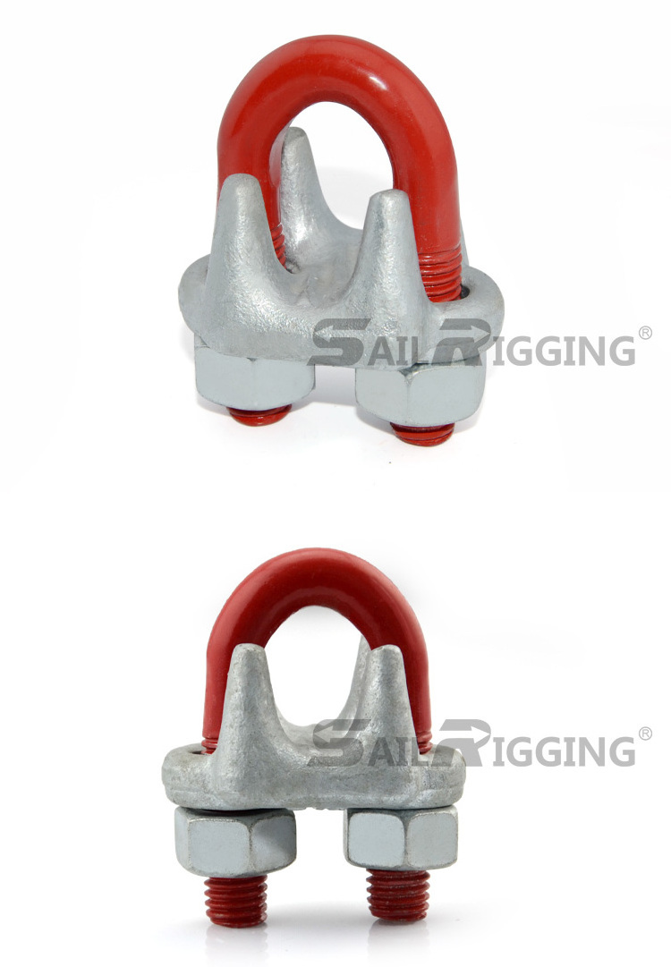 Rigging Hardware us type drop forged Zinc Plated Heavy Duty wire rope clip cable clamps