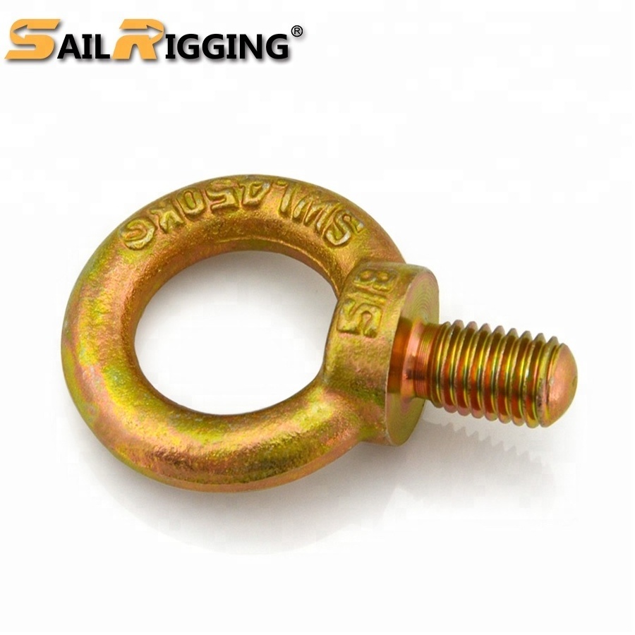 High Quality Carbon Steel Yellow Zinc Plated Eye Bolt Jis1168