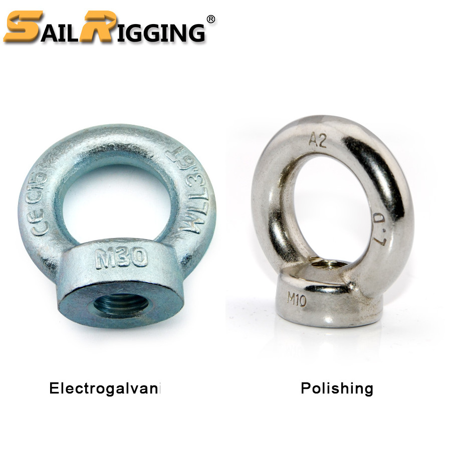 Forged Anchor Lifting Eye Nut DIN582 M8 M10 M12 Stainless Steel Eye Bolt SS304 Polished Round Ring Eye Nuts