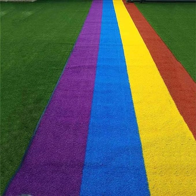 Sunberg Custom Quality UV Resistant Colorful  Synthetic grass home Garden Artificial Turf Carpet Grass for Kindergarten