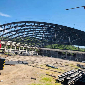 customized light steel structure prefabricate hall roof trusses curved beam building