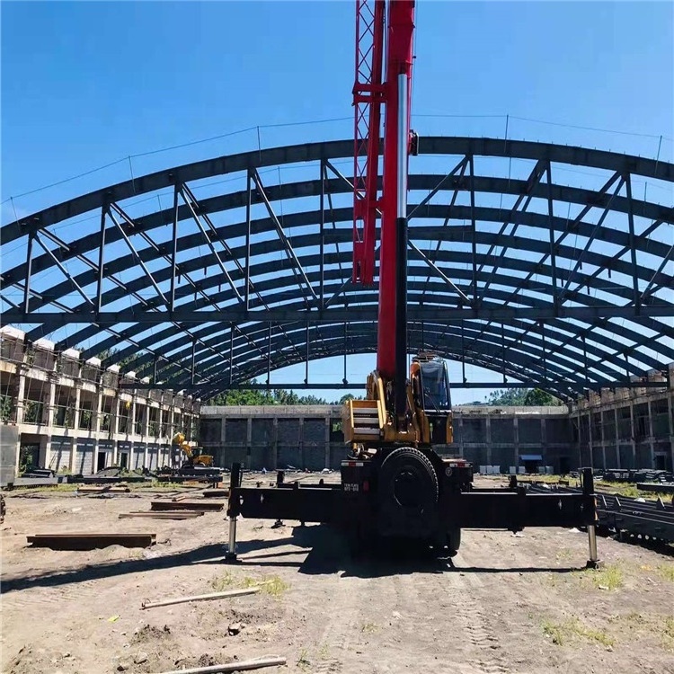 prefabricated arched  steel roof trusses building for warehouse