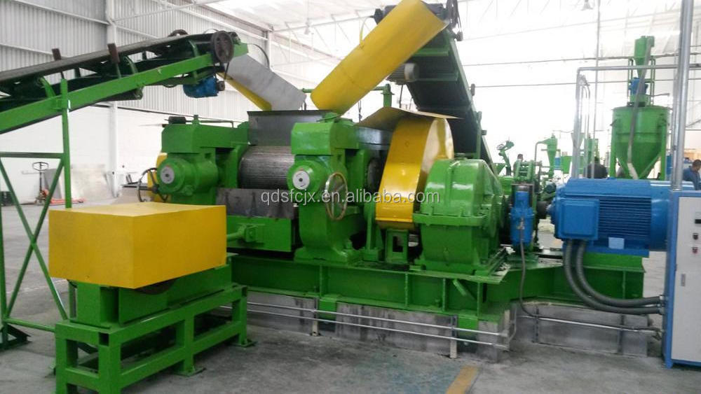 Fully automatic scrap tyre cutting recycle machine for 30 mesh rubber crumb/granule production line