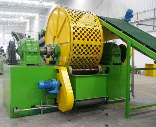 Fully automatic rubber powder making plant / Waste tire cutting machine / Rubber recycling machine