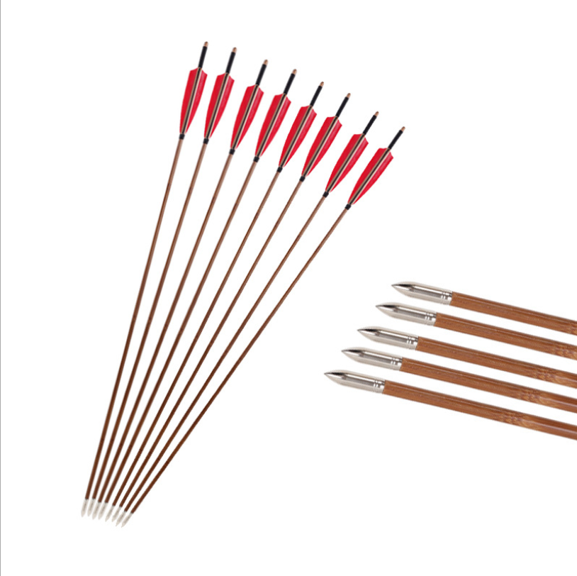 New real feather bamboo arrow outdoor  performance competition