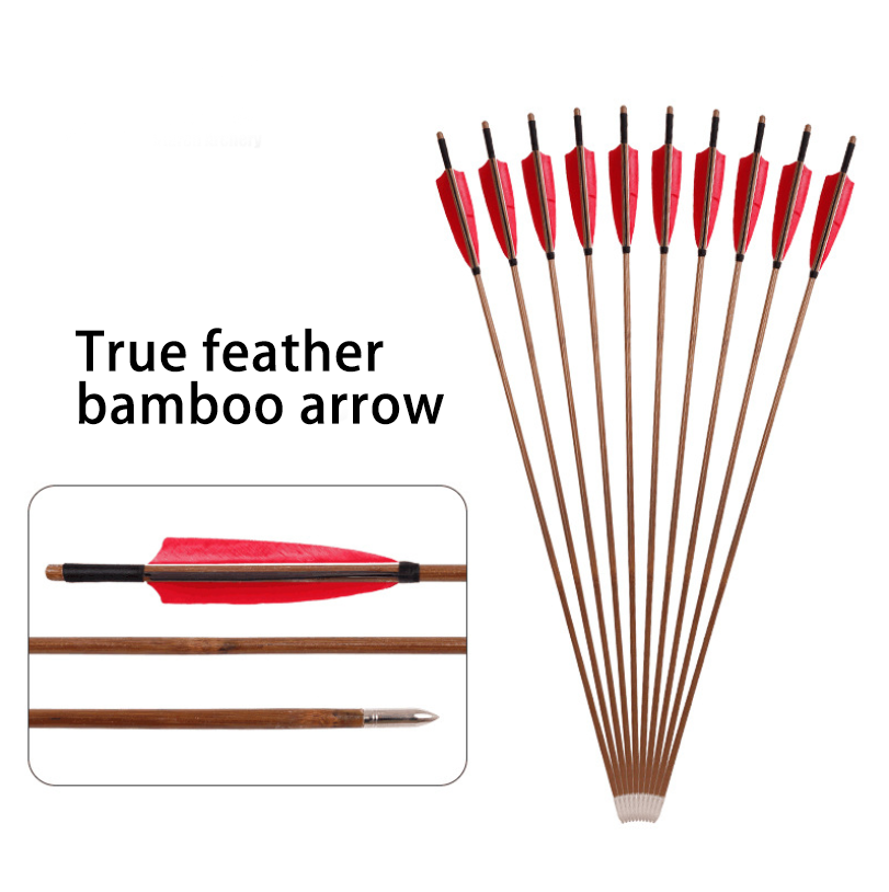 New real feather bamboo arrow outdoor  performance competition