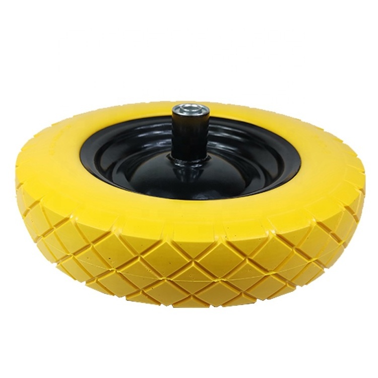 Hot sales Wheels Rubber Tyres 350-8 Metal Pneumatic Rubber Wheel For Wheelbarrow PU Foam Wheel