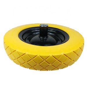 Hot sales Wheels Rubber Tyres 350-8 Metal Pneumatic Rubber Wheel For Wheelbarrow PU Foam Wheel