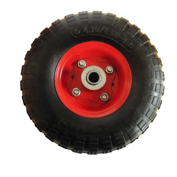 10 inch solid rubber wheels 4.10/3.50-4 for hand truck tyre