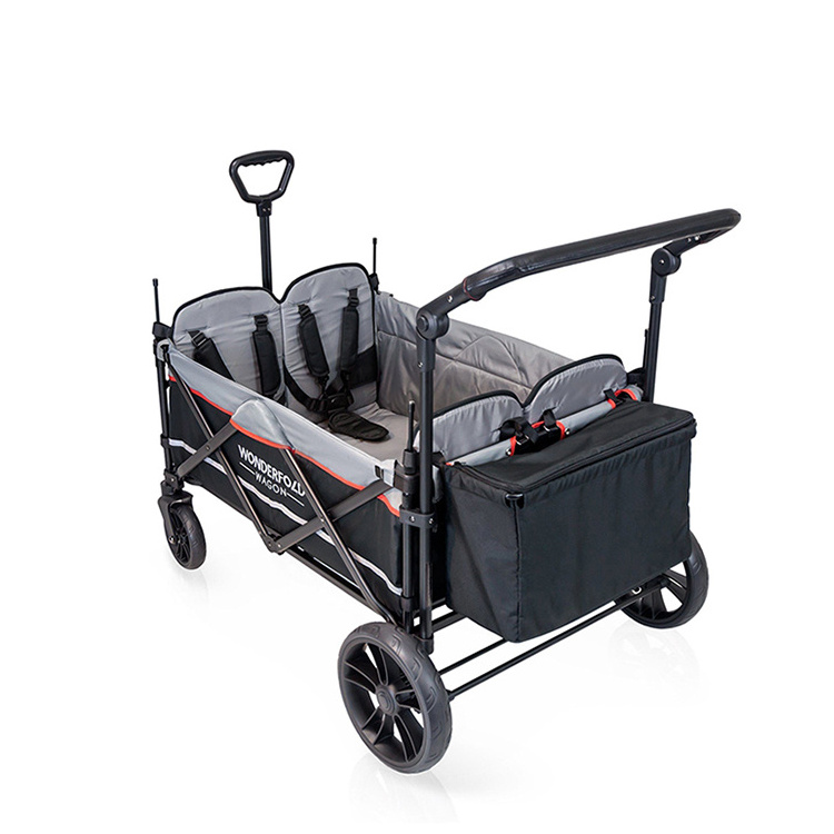 Garden Trolley Camping Beach Wagon Cart Wheels Heavy Duty Mover Trolley Foldable Hand Trolley Garden Wagon