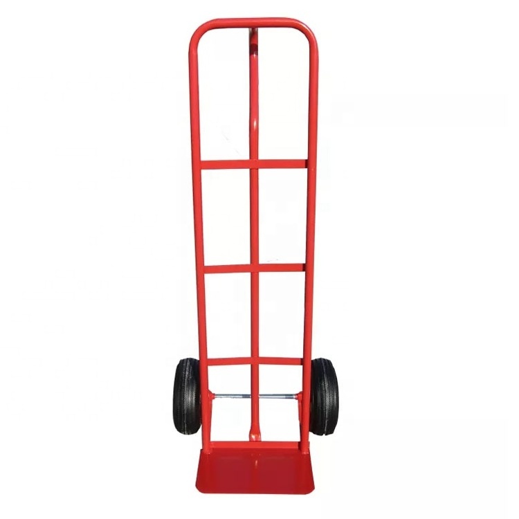 Domestic Industrial Warehouse Inflatable Wheel Heavy Duty Platform HT1805 Handle Steel Hand Truck Trolley