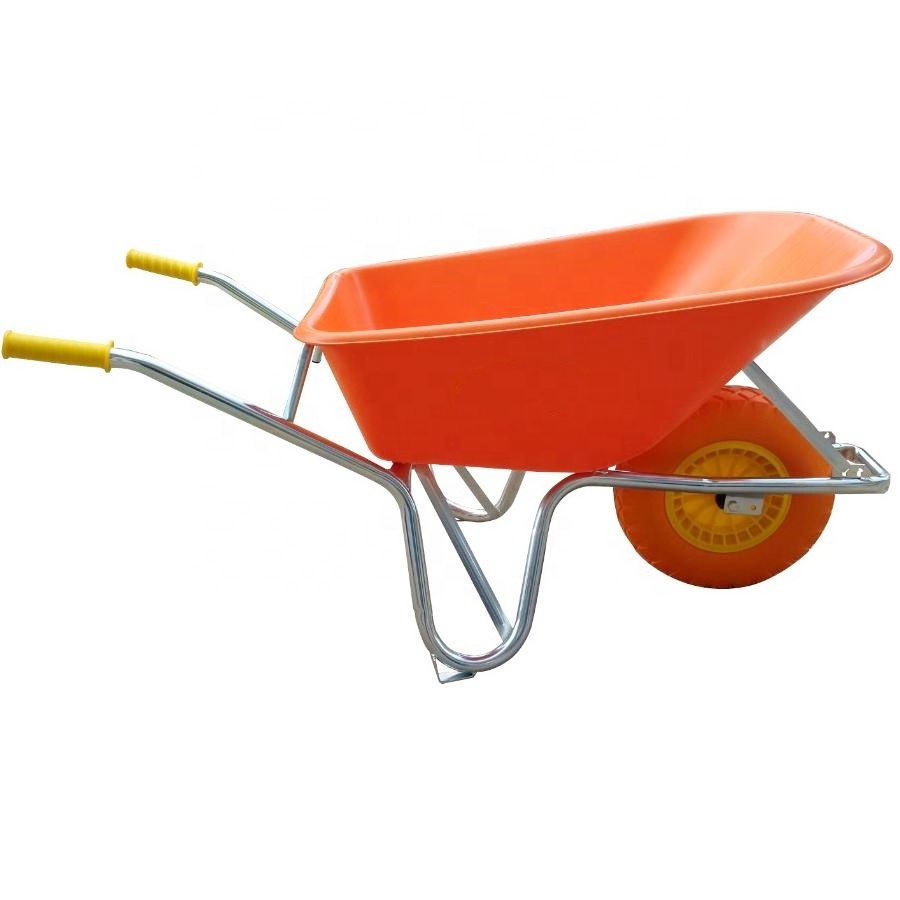 TUFX 6 Cu. Ft Poly Tray Heavy Duty Wheelbarrow  with Steel Frame